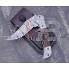 LION DAMASCUS STEEL CUSTOM HANDMADE FOLDING/POCKET KNIFE 9"