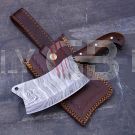 DAMASCUS STEEL CUSTOM HANDMADE CLEAVER 10"