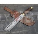 DAMASCUS STEEL CUSTOM Handmade HUNTING MACHETE 15" KNIFE A