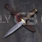 DAMASCUS Steel Custom handmade hunting dagger Knife 12" B2  B
